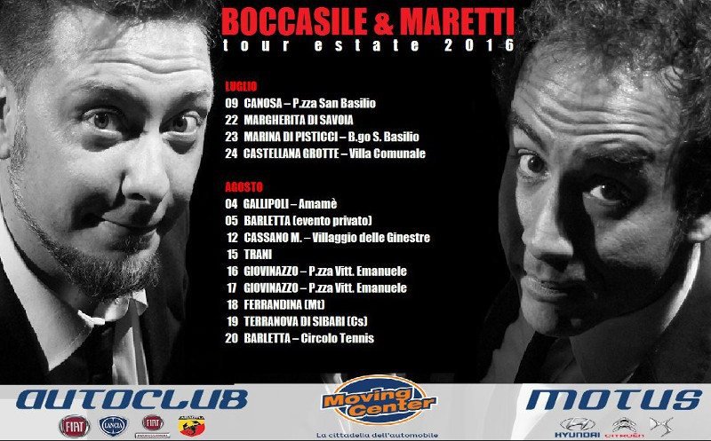 Boccasile e Moretti: tour 2016
